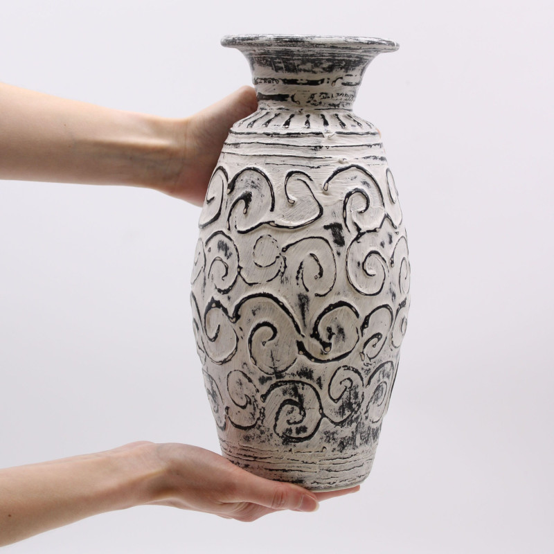 Vase en forme de tourbillons - Crème
