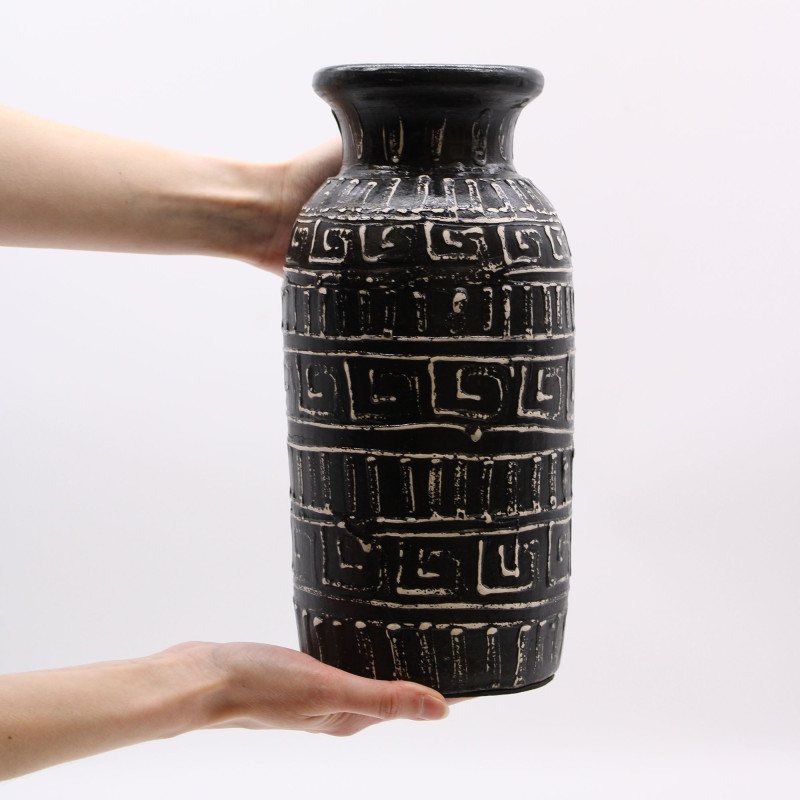 Vase droit grec - Chocolat
