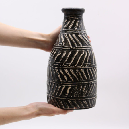Vase conique grec - Chocolat