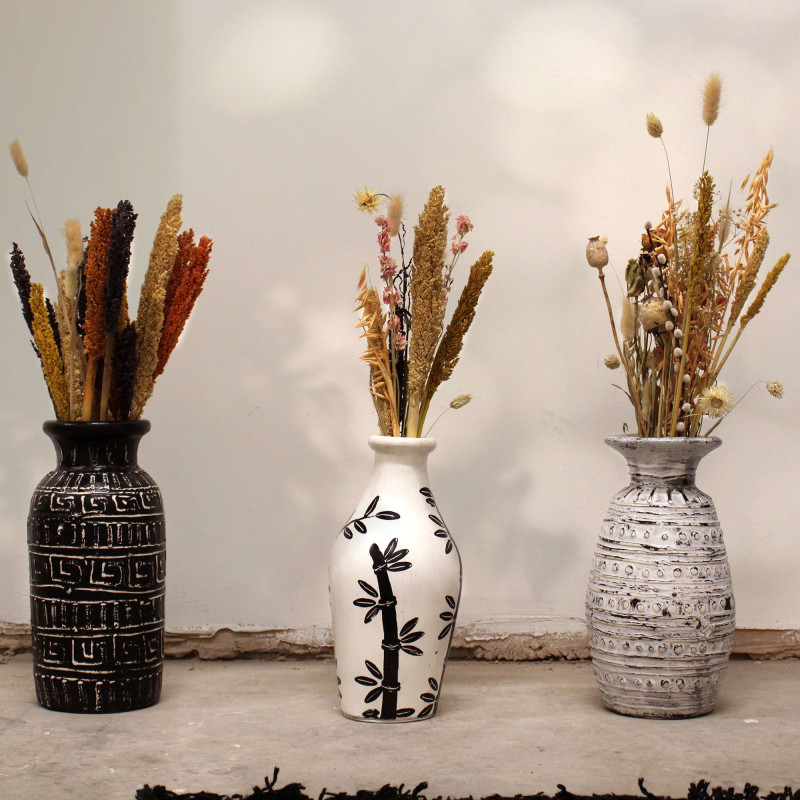 Vase en forme de bambou - Naturel
