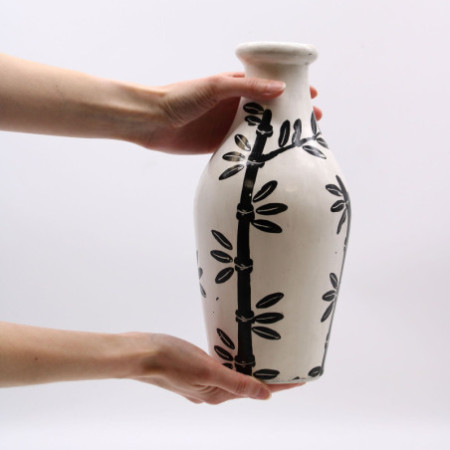 Vase en forme de bambou - Naturel