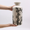 Vase droit à motif bambou - Naturel