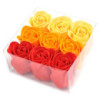 Coffret de 9 savons à fleurs - Roses pêche