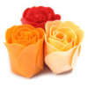 Coffret de 9 savons à fleurs - Roses pêche