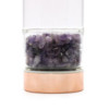 Bouteille infuseur à thé en cristal - Or rose - Améthyste