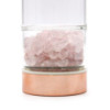 Bouteille infuseur à thé en cristal - Or rose - Quartz rose