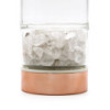 Bouteille infuseur à thé en cristal - Or rose - Quartz de roche