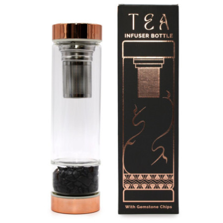 Bouteille infuseur à thé en cristal - Or rose - Onyx