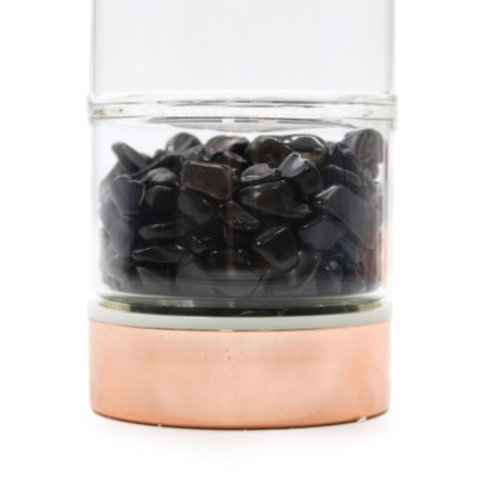Bouteille infuseur à thé en cristal - Or rose - Onyx