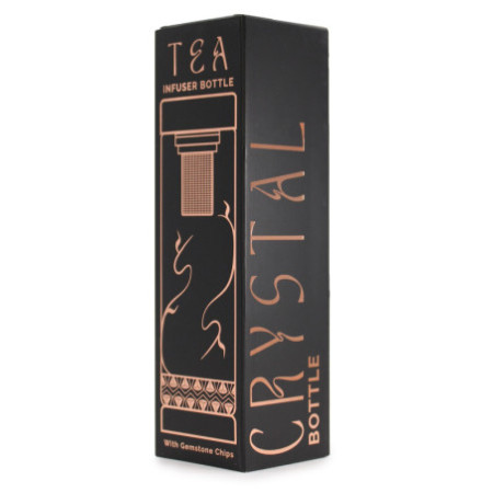 Bouteille infuseur à thé en cristal - Or rose - Onyx