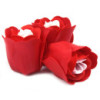Coffret 3 savons en forme de cœur - Roses rouges