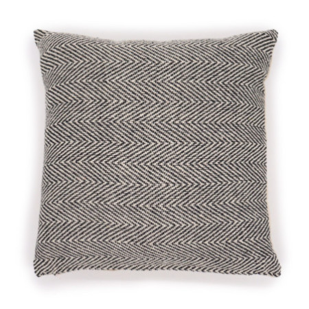 Housse de coussin classique - Chevrons fins gris - 40x40cm