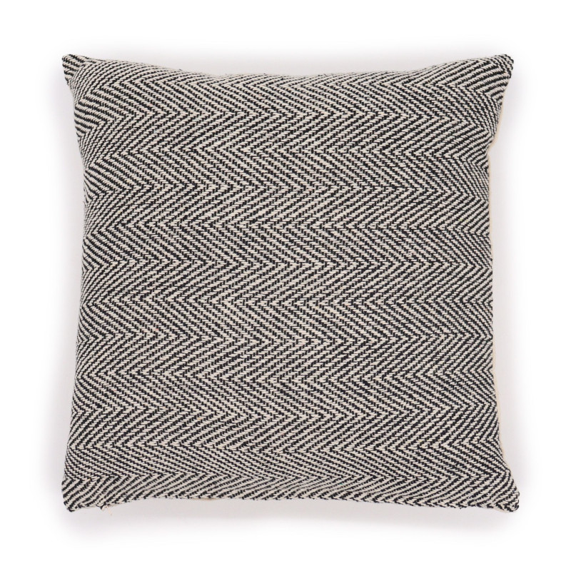 Housse de coussin classique - Chevrons fins gris - 40x40cm