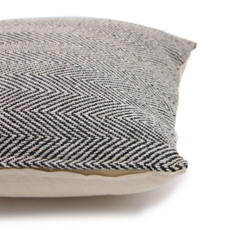 Housse de coussin classique - Chevrons fins gris - 40x40cm