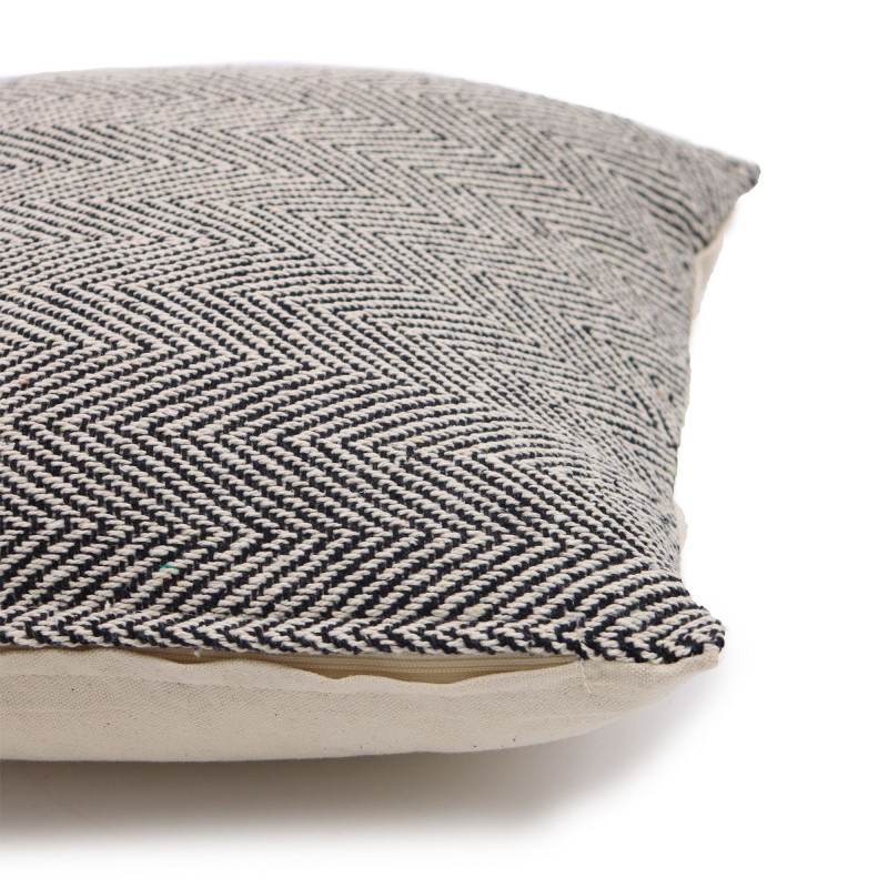 Housse de coussin classique - Chevrons fins gris - 40x40cm