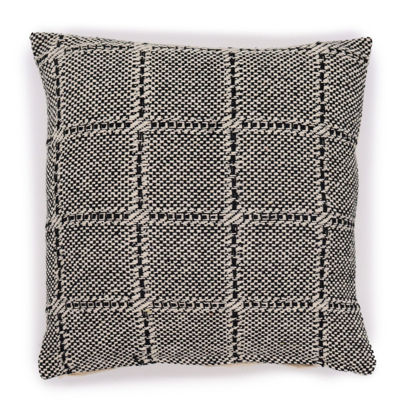 Housse de coussin classique - Carrés Gris - 40x40cm