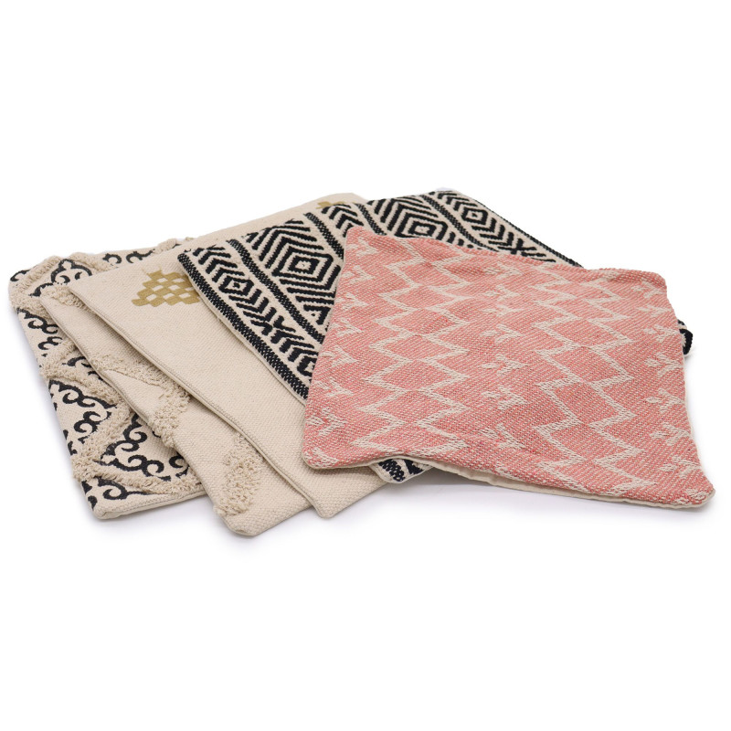 Housse de coussin classique - Carrés Gris - 40x40cm