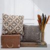 Housse de coussin classique - Carrés Gris - 40x40cm