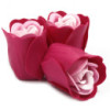 Lot de 3 boîtes à savon en forme de cœur - Roses roses