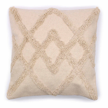Housse de coussin classique - Crème Lux Criss-Cross - 45x45cm
