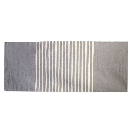 Tapis indien en coton - 70x170cm - Gris