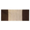 Tapis indien en coton - 70x170cm - Marron foncé / Beige