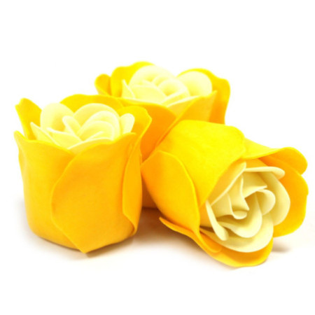 Coffret 3 savons en forme de cœur - Roses printanières