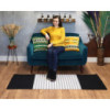 Tapis indien en coton - 70x170cm - Noir/Gris
