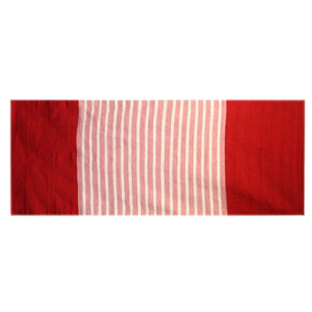 Tapis indien en coton - 70x170cm - Rouge/Rose