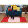 Tapis indien en coton - 70x170cm - Rouge/Rose
