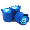 Lot de 3 boîtes à savon en forme de cœur - Roses de mariage bleues
