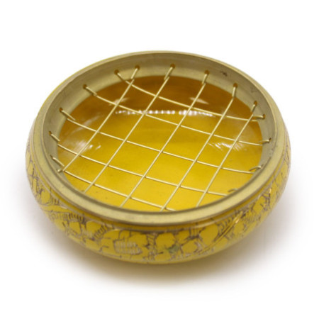 Pot d'encens au charbon de bois Chakra - Plexus solaire