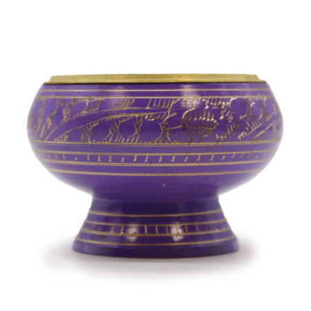 Grand pot d'encens au charbon de bois Chakra - Couronne