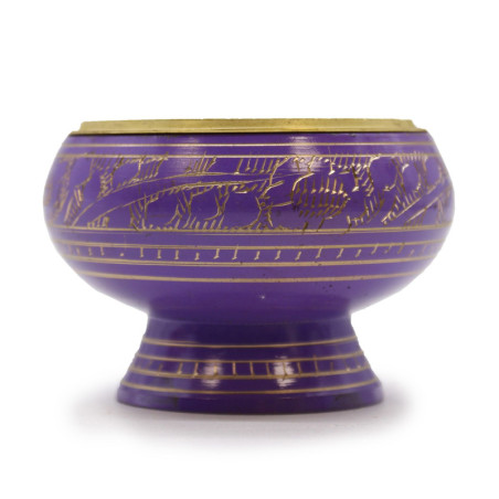 Grand pot d'encens au charbon de bois Chakra - Couronne