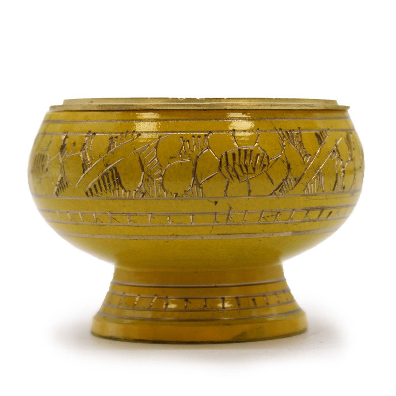 Grand pot d'encens au charbon de bois Chakra - Plexus solaire