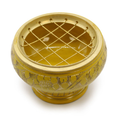 Grand pot d'encens au charbon de bois Chakra - Plexus solaire