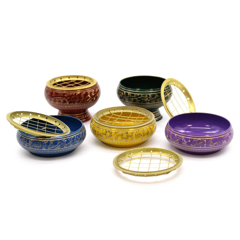 Grand pot d'encens au charbon de bois Chakra - Racine