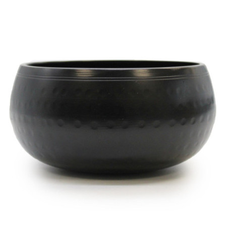 Bol battu noir moyen - 15 cm