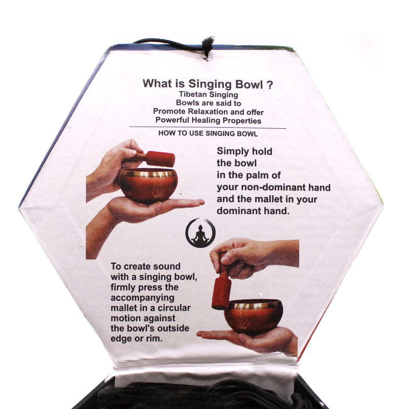 Ensemble de bols chantants Yoga Moves - Blanc/Bleu 10,7 cm