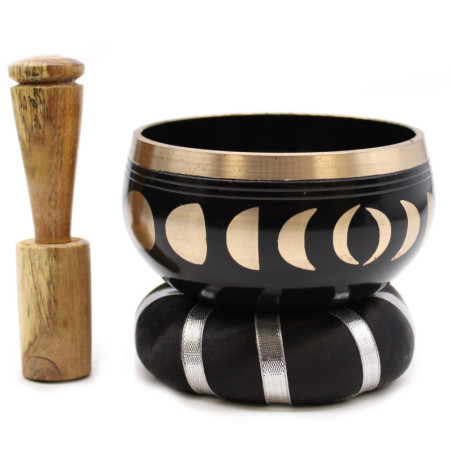 Ensemble de bols chantants phases de la lune - Noir 10,7 cm