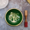 Grand ensemble de bols chantants Arbre de vie - Vert 14 cm