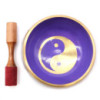 Grand ensemble de bols chantants Yin et Yang - Blanc/Violet 14 cm