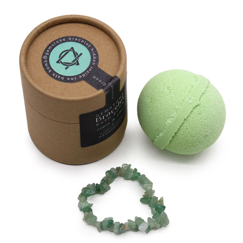Bracelet en aventurine verte et bombe de bain