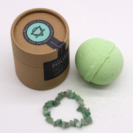 Bracelet en aventurine verte et bombe de bain