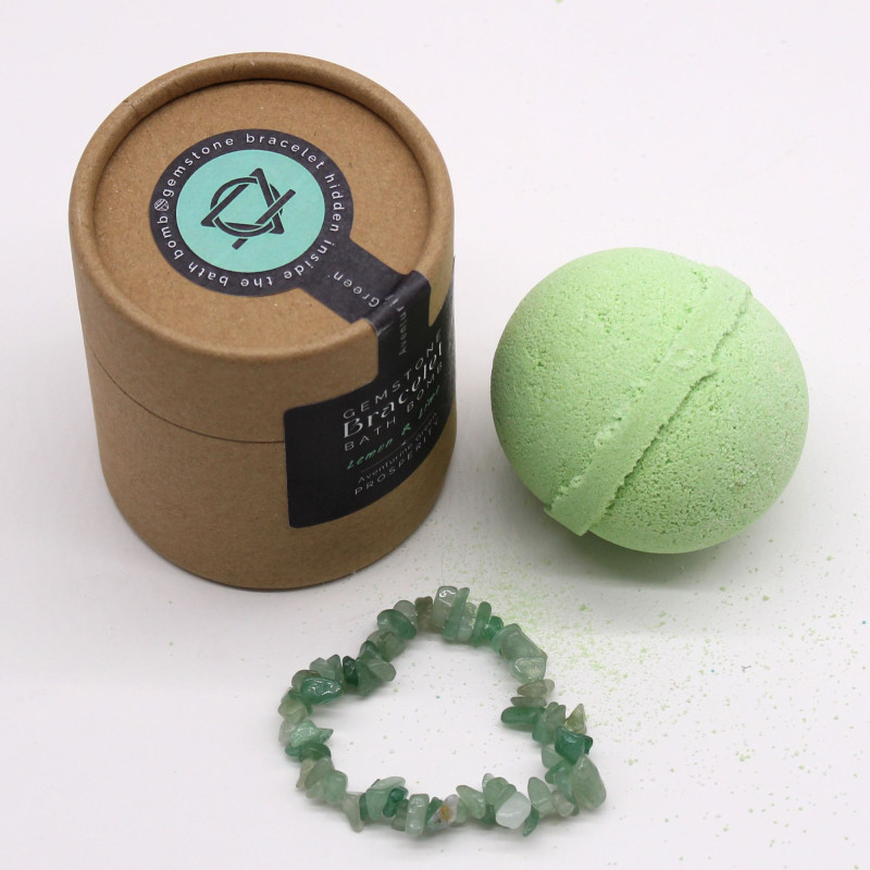 Bracelet en aventurine verte et bombe de bain