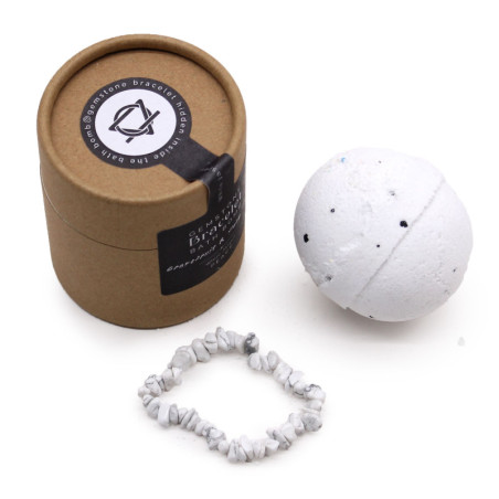 Bracelet en jaspe blanc et bombe de bain