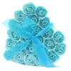 Coffret de 24 savons en forme de cœur - Roses bleues