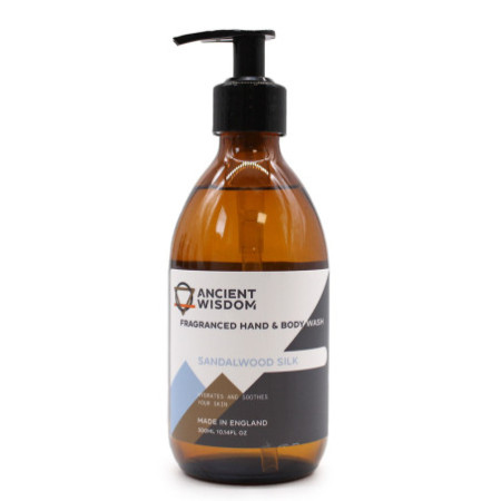 Gel douche mains et corps au bois de santal et à la soie 300 ml