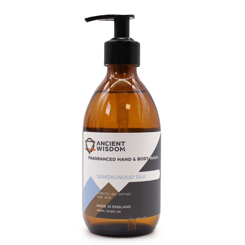 Gel douche mains et corps au bois de santal et à la soie 300 ml