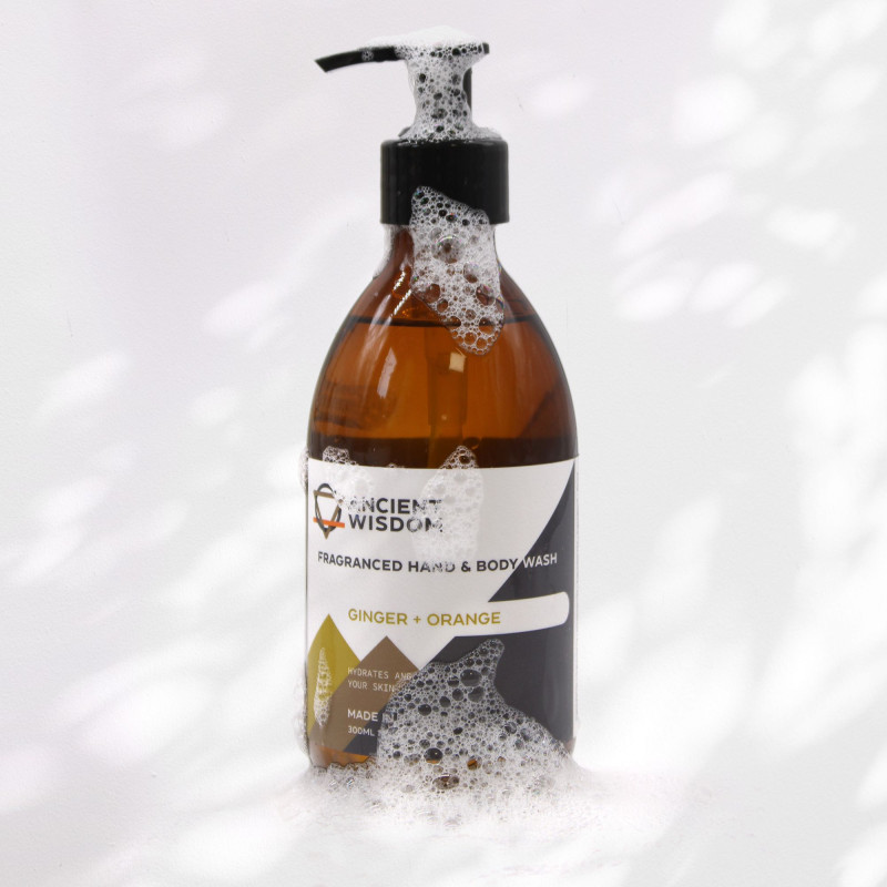 Gel douche mains et corps au bois de santal et à la soie 300 ml